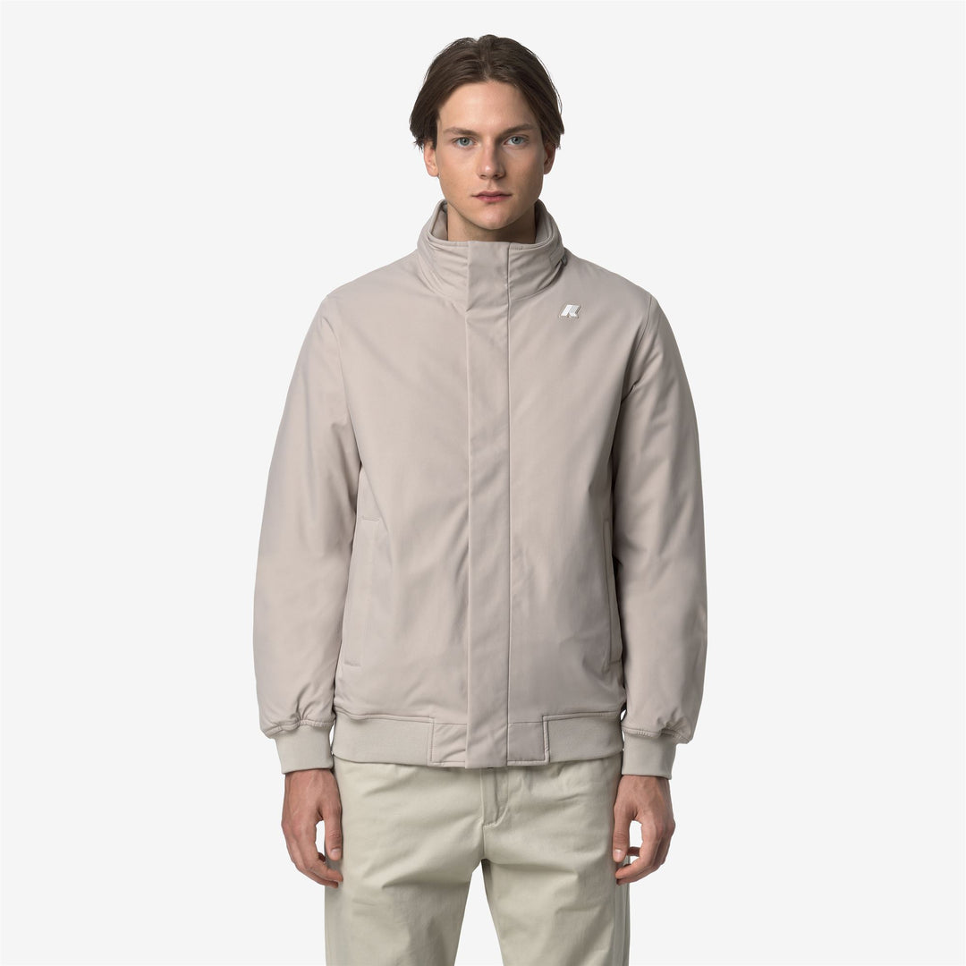 Chaqueta corta impermeable beige para hombre con aislamiento PrimaLoft main