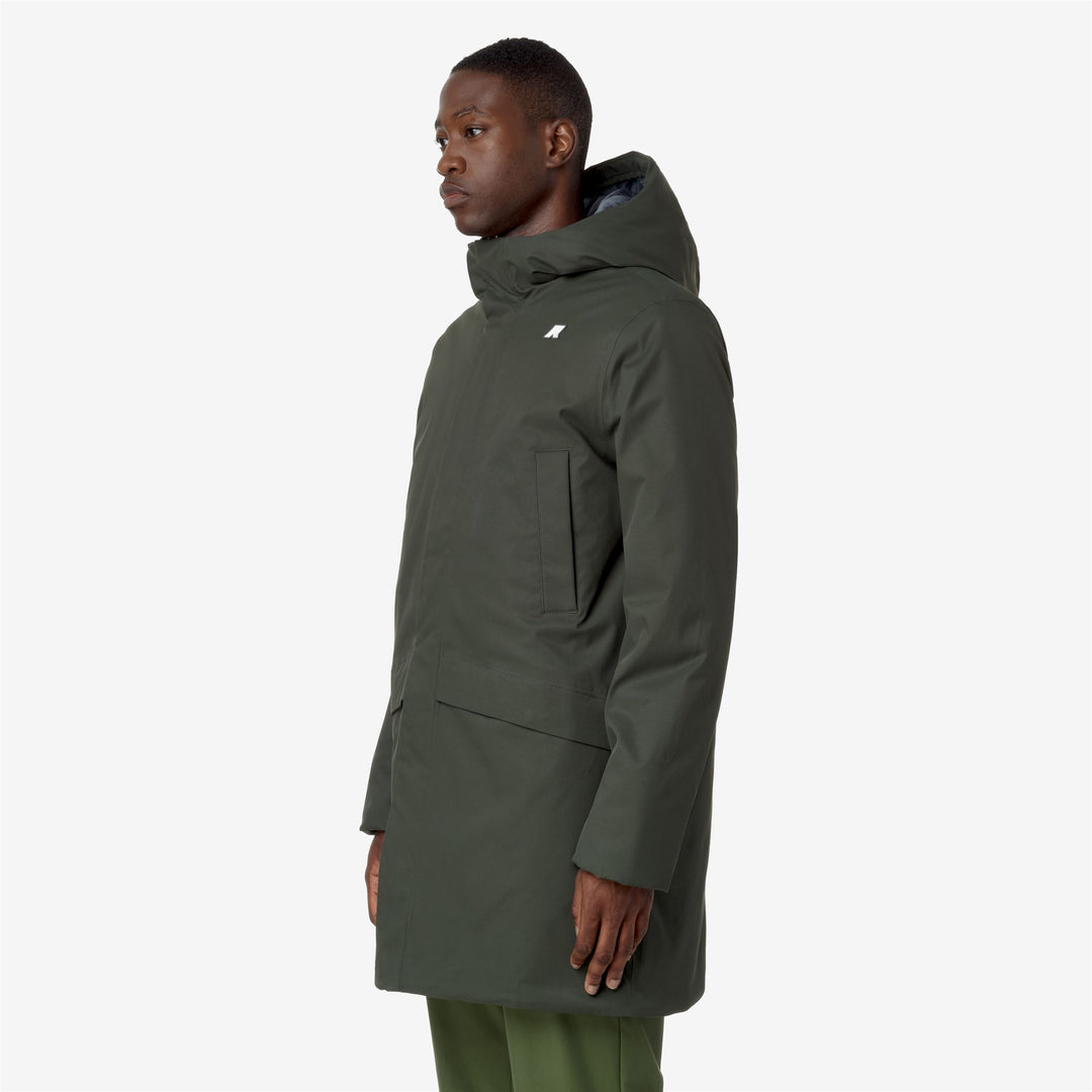 Chaqueta corta impermeable verde gris para hombre con aislamiento PrimaLoft main