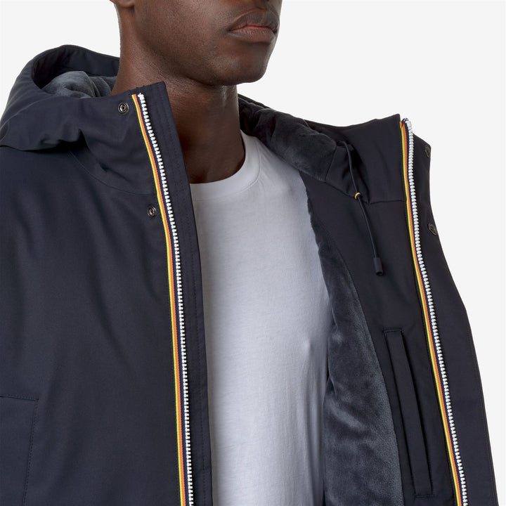 Blue Men's Water-Resistant Short Jacket with PrimaLoft Insulation 4