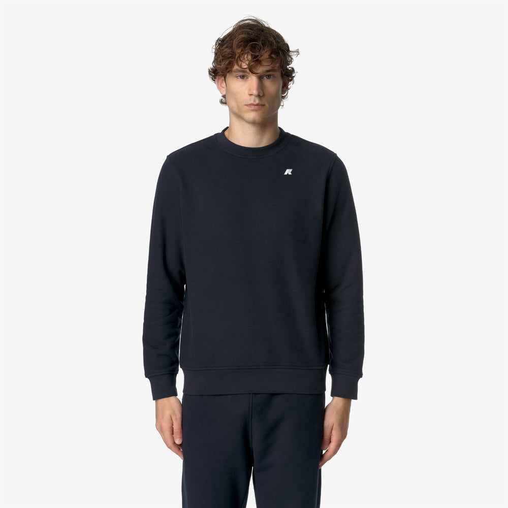 Blue Men's Fleece Jumper for Athleisure and Leisure Wear 02