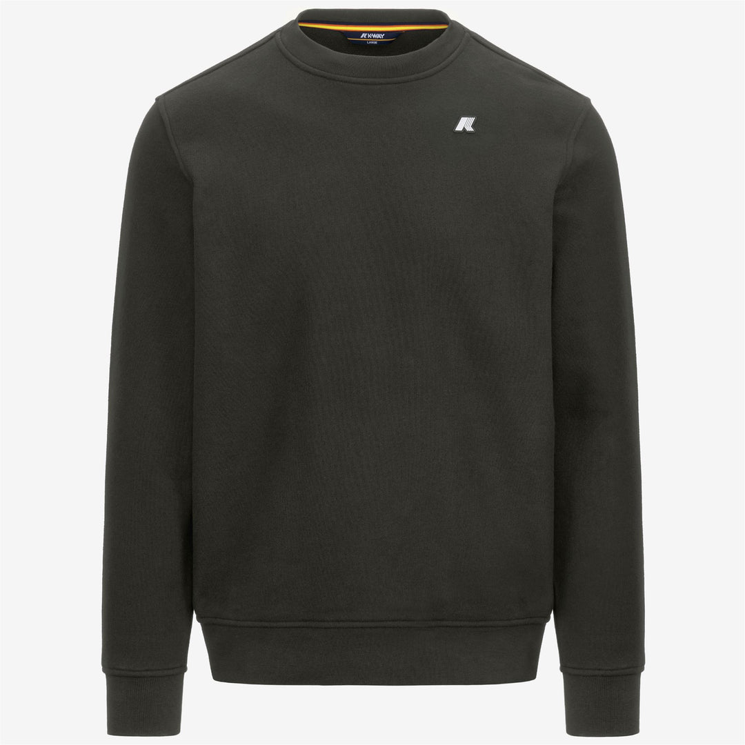 Green men's fleece athleisure jumper with cozy interior 01