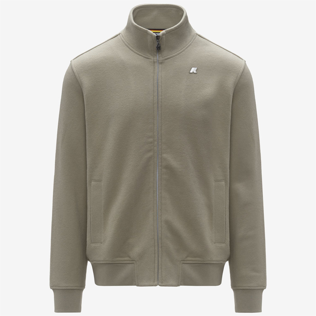 Green Men's Fleece Jacket with Full Zip and Pockets 01