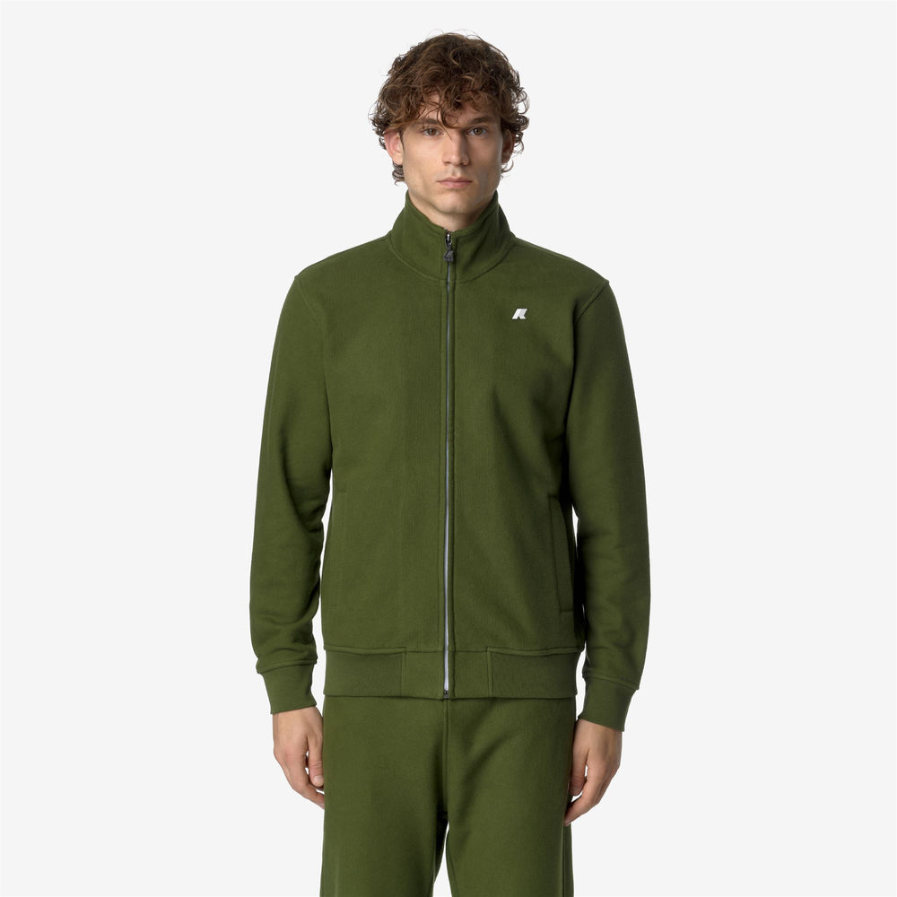Cypress green Men's Fleece Jacket for Urban Leisure 02