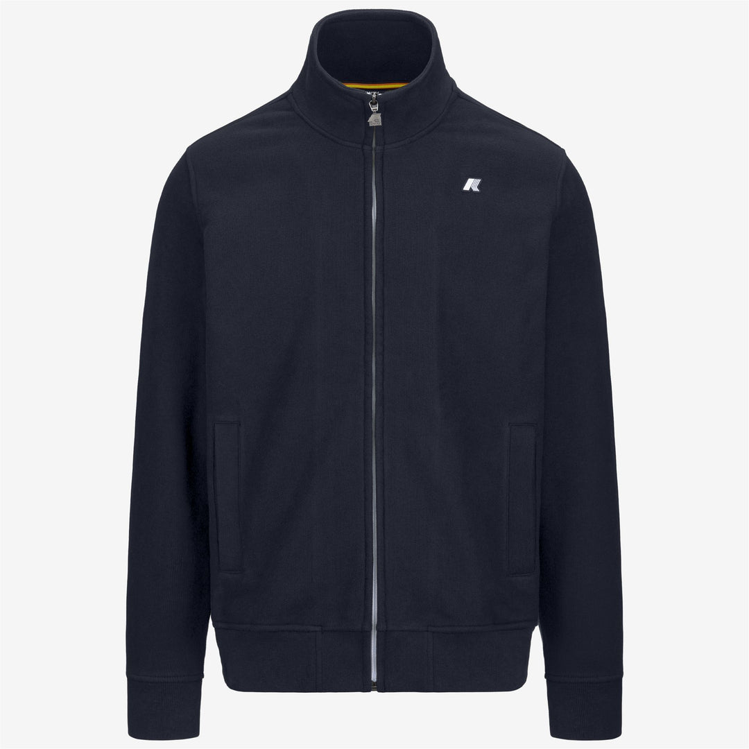 Blue Men's Fleece Jacket for Athleisure and City Wear 01