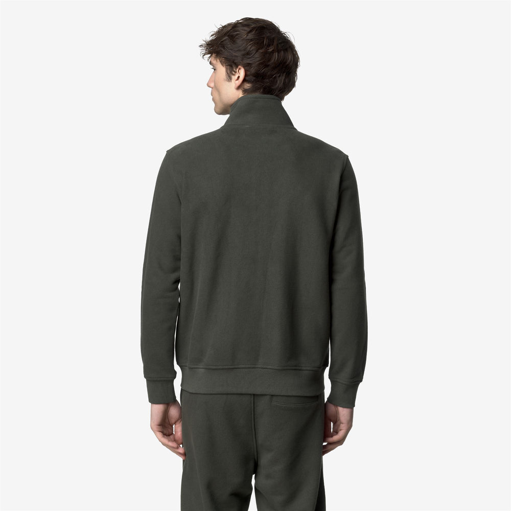 Dark green Men's Fleece Jacket for Sports and Leisure 02