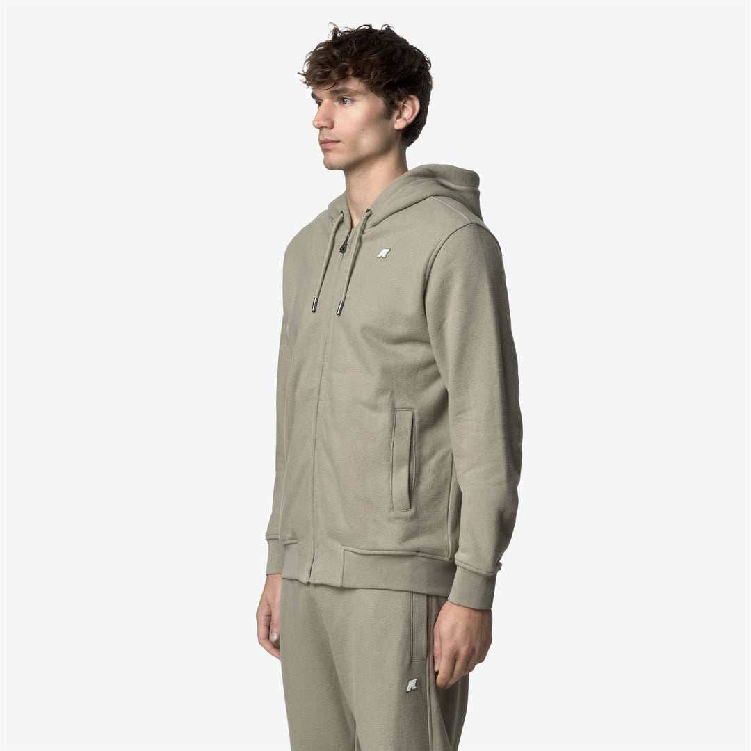 Chaqueta polar verde para hombre con capucha ajustable main