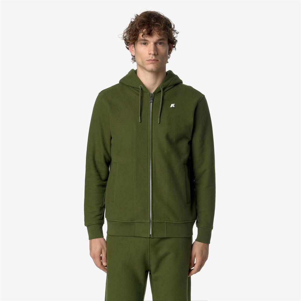 Cypress Green Men's Fleece Jacket for Urban Leisure 02