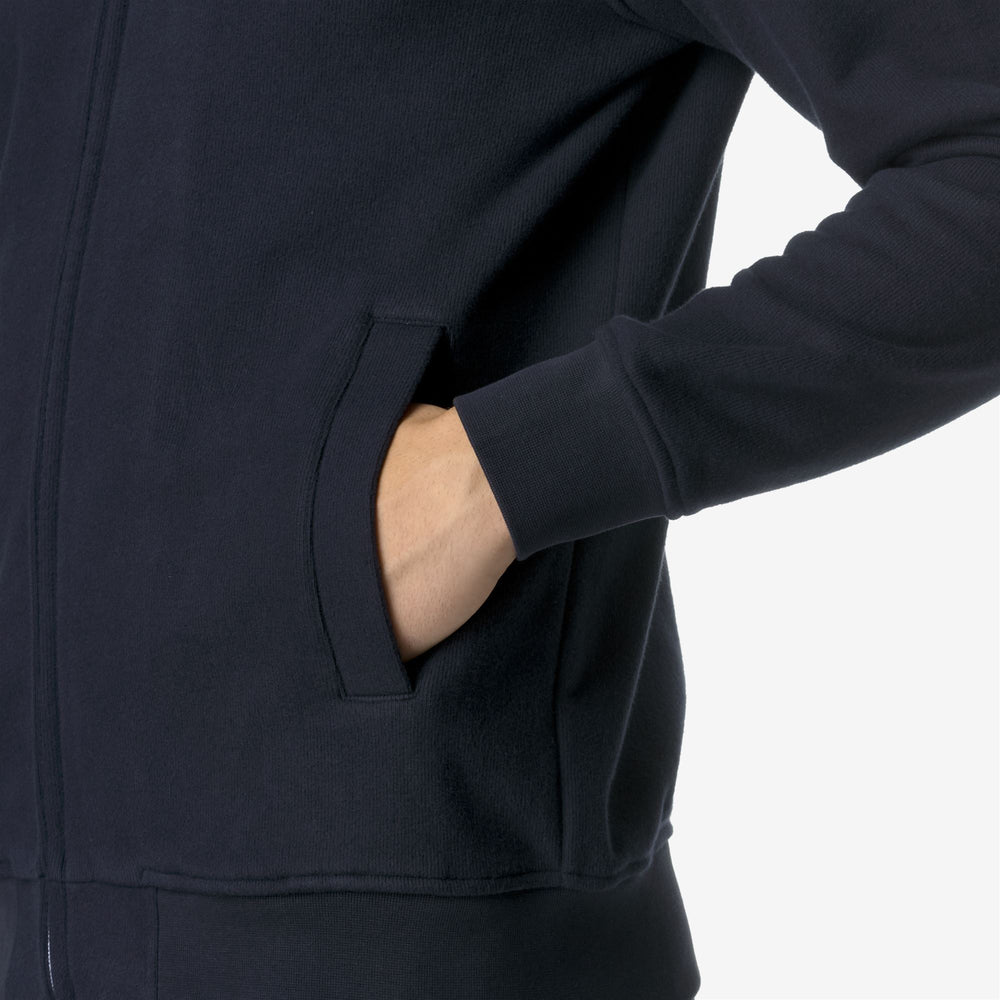 Blue Men's Fleece Jacket for Athleisure and City Wear 02