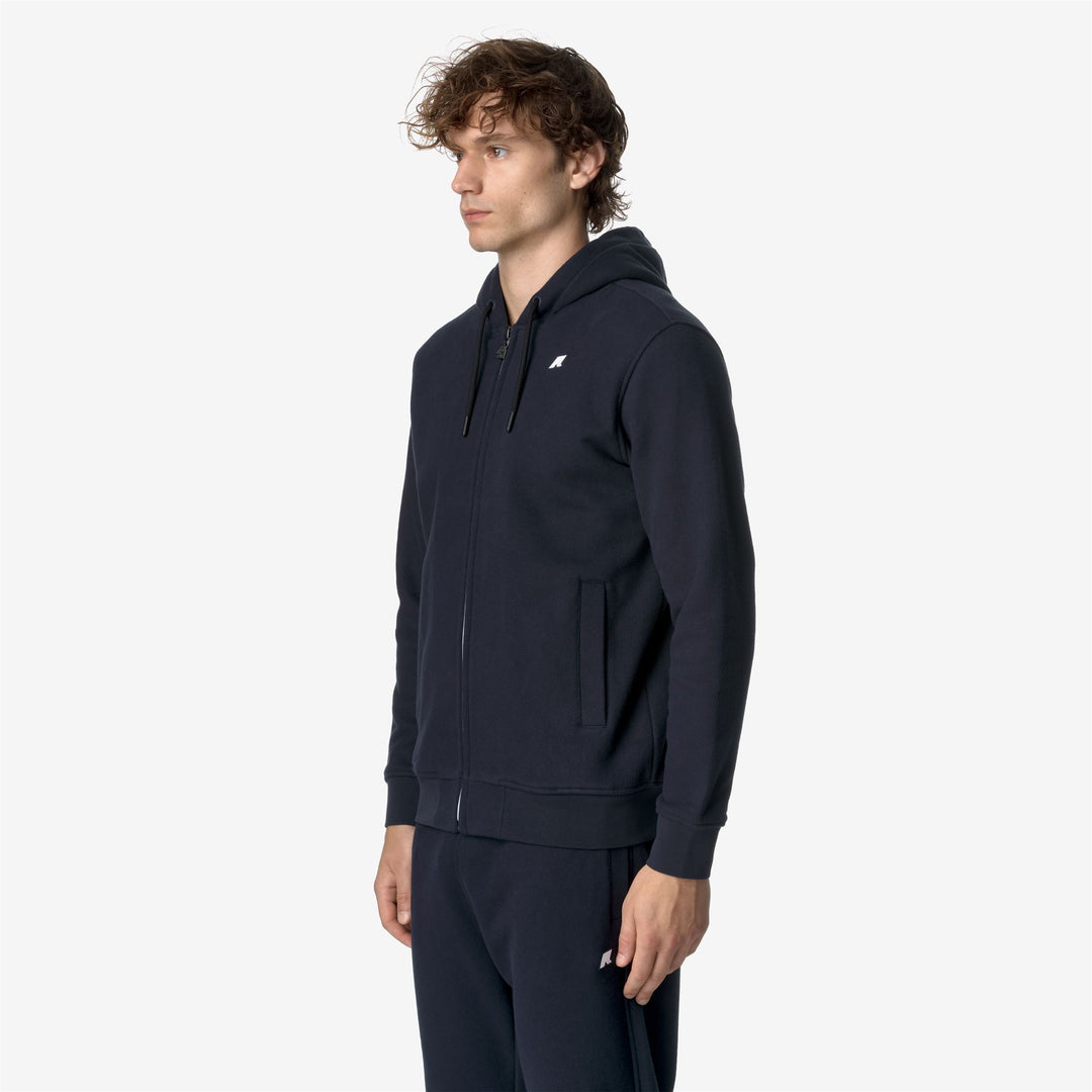 Blue Men's Fleece Jacket for Athleisure and City Wear main