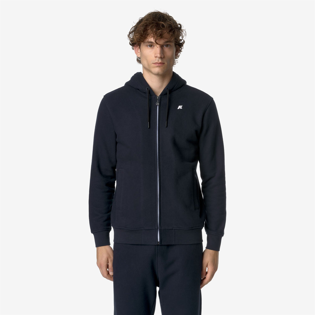 Blue Men's Fleece Jacket for Athleisure and City Wear main