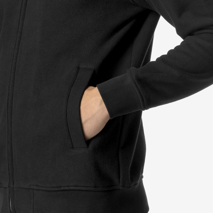 Black Grey Men's Fleece Jacket for City Leisure Activities 2