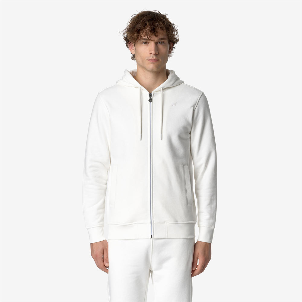 Grey White Men's Fleece Jacket for Urban Leisure Wear 02