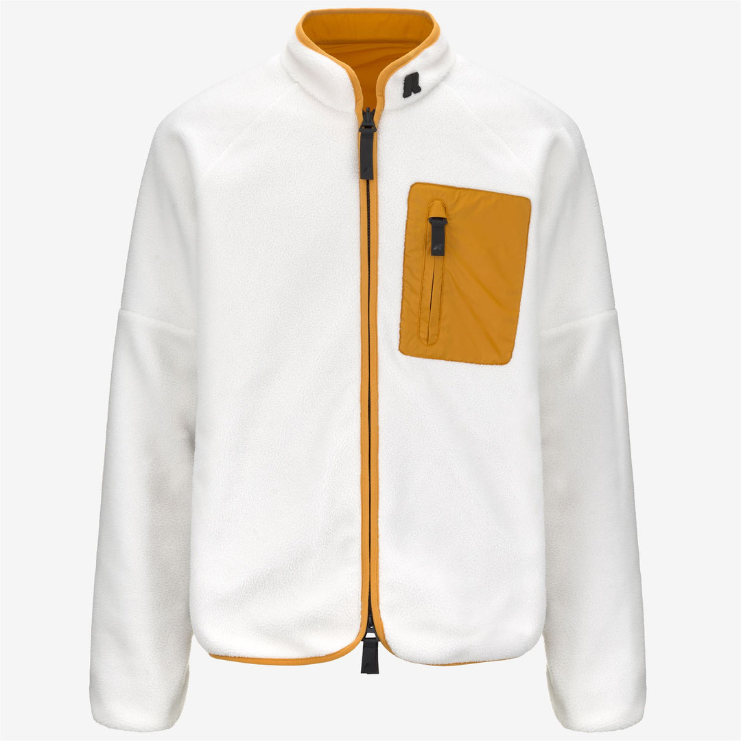 Fleece Man BESSANS Jacket WHITE G YELLOW INCA