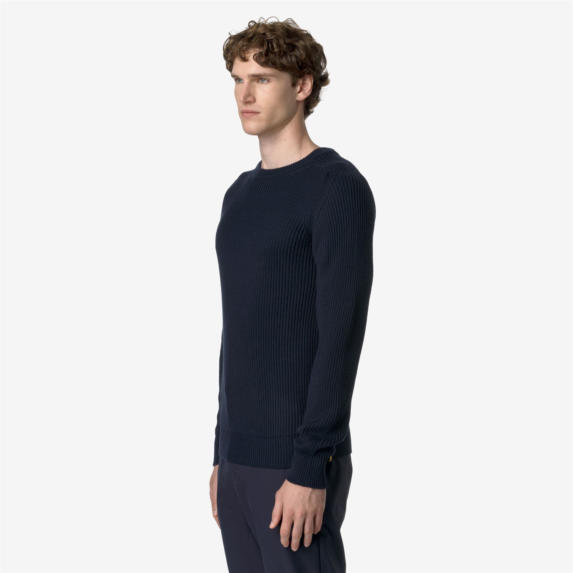 Knitwear_MAN_VERIN WOOL MERINO BLEND_Pull Over_Blue Depth - Commercial 5
