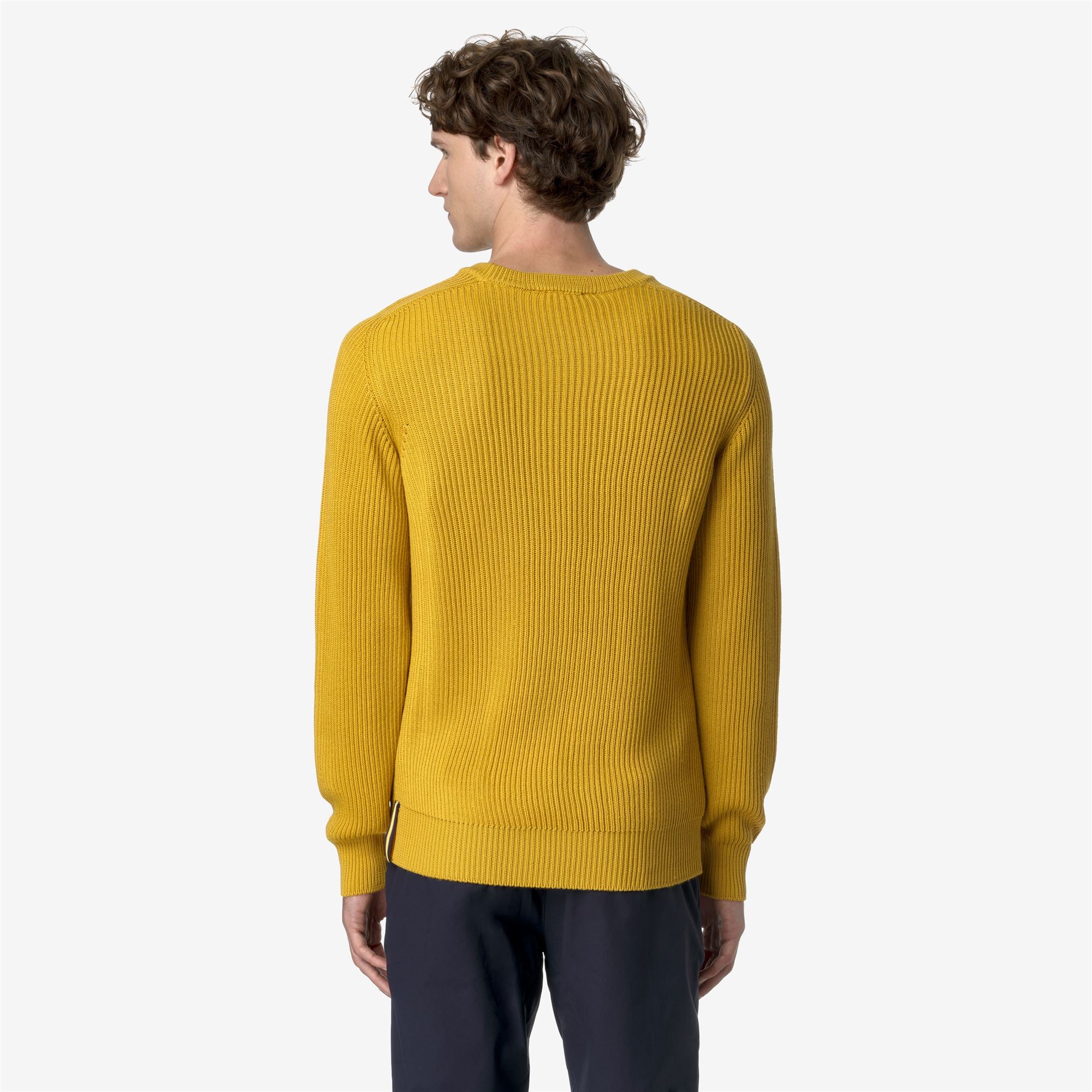 KNITWEAR Man VERIN WOOL MERINO BLEND Pull Over YELLOW GOLDEN ROD