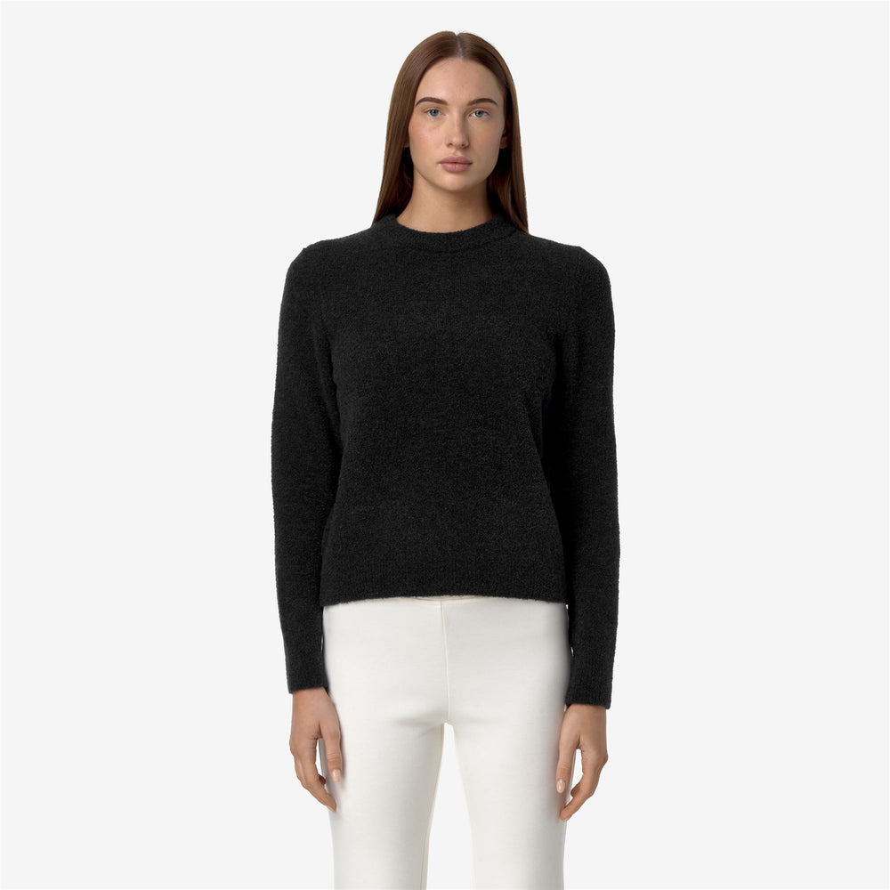 Black Grey Women's Merino Wool Pullover for Casual City Wear 02