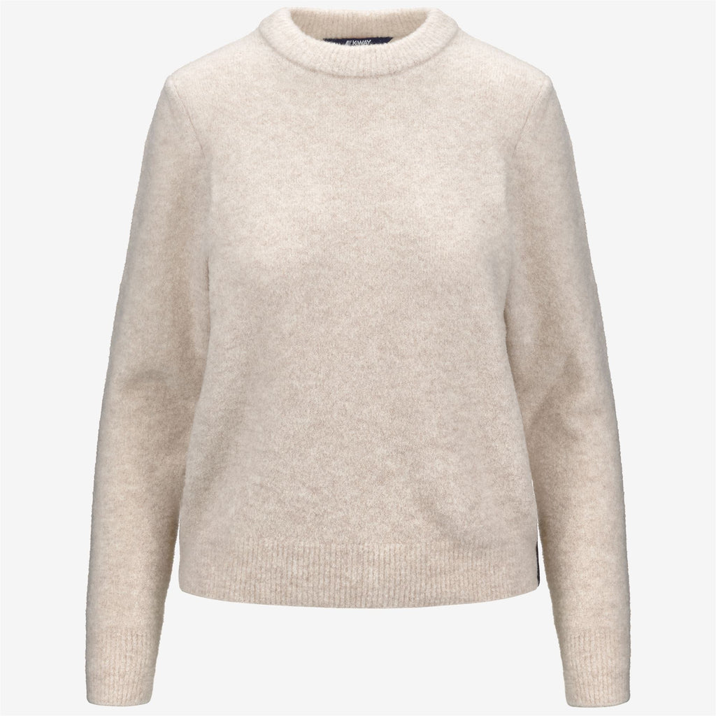Knitwear_WOMAN_CLARISSE WOOL MERINO BOUCLE_Pull Over_Beige  Moonbeam - Commercial 1