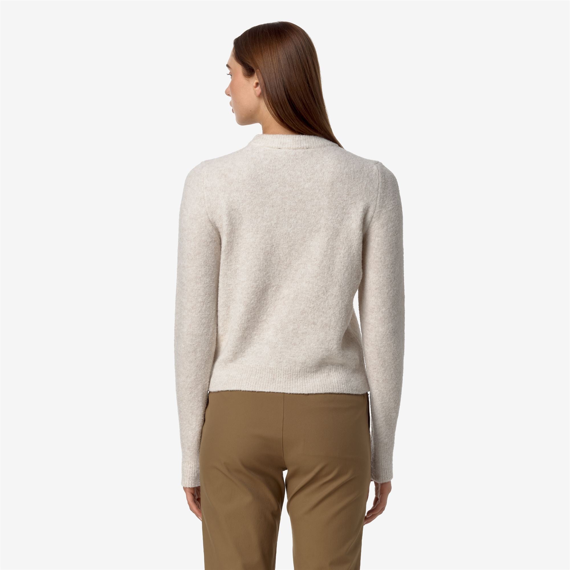 Knitwear_WOMAN_CLARISSE WOOL MERINO BOUCLE_Pull Over_Beige  Moonbeam - Commercial 6