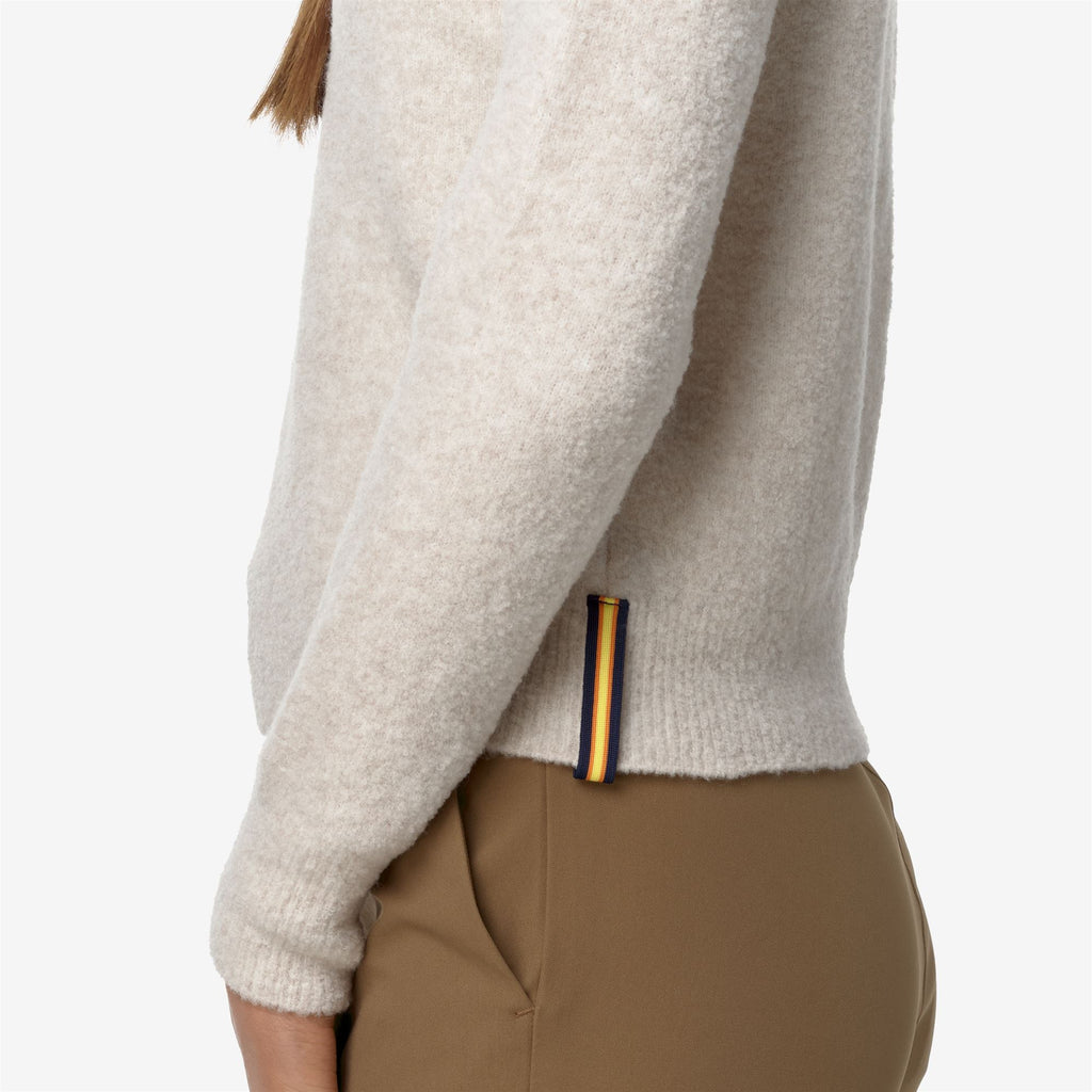 Knitwear_WOMAN_CLARISSE WOOL MERINO BOUCLE_Pull Over_Beige  Moonbeam - Commercial 7