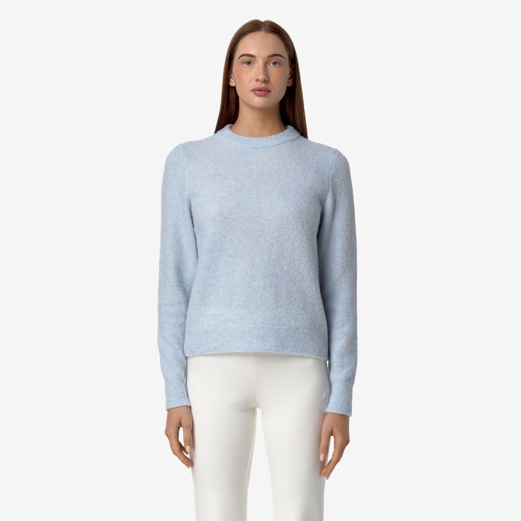 Knitwear_WOMAN_CLARISSE WOOL MERINO BOUCLE_Pull Over_Blue Ballad - Commercial 4