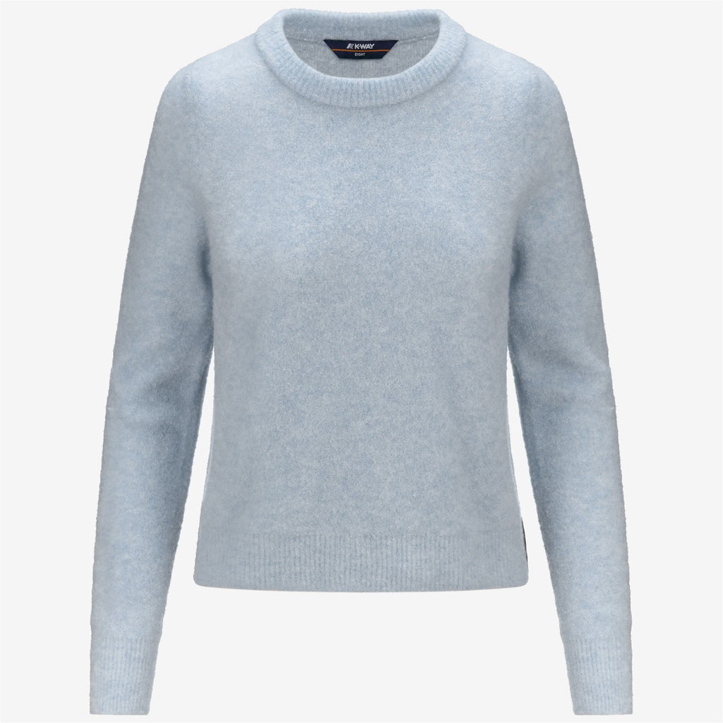 Knitwear_WOMAN_CLARISSE WOOL MERINO BOUCLE_Pull Over_Blue Ballad - Commercial 1