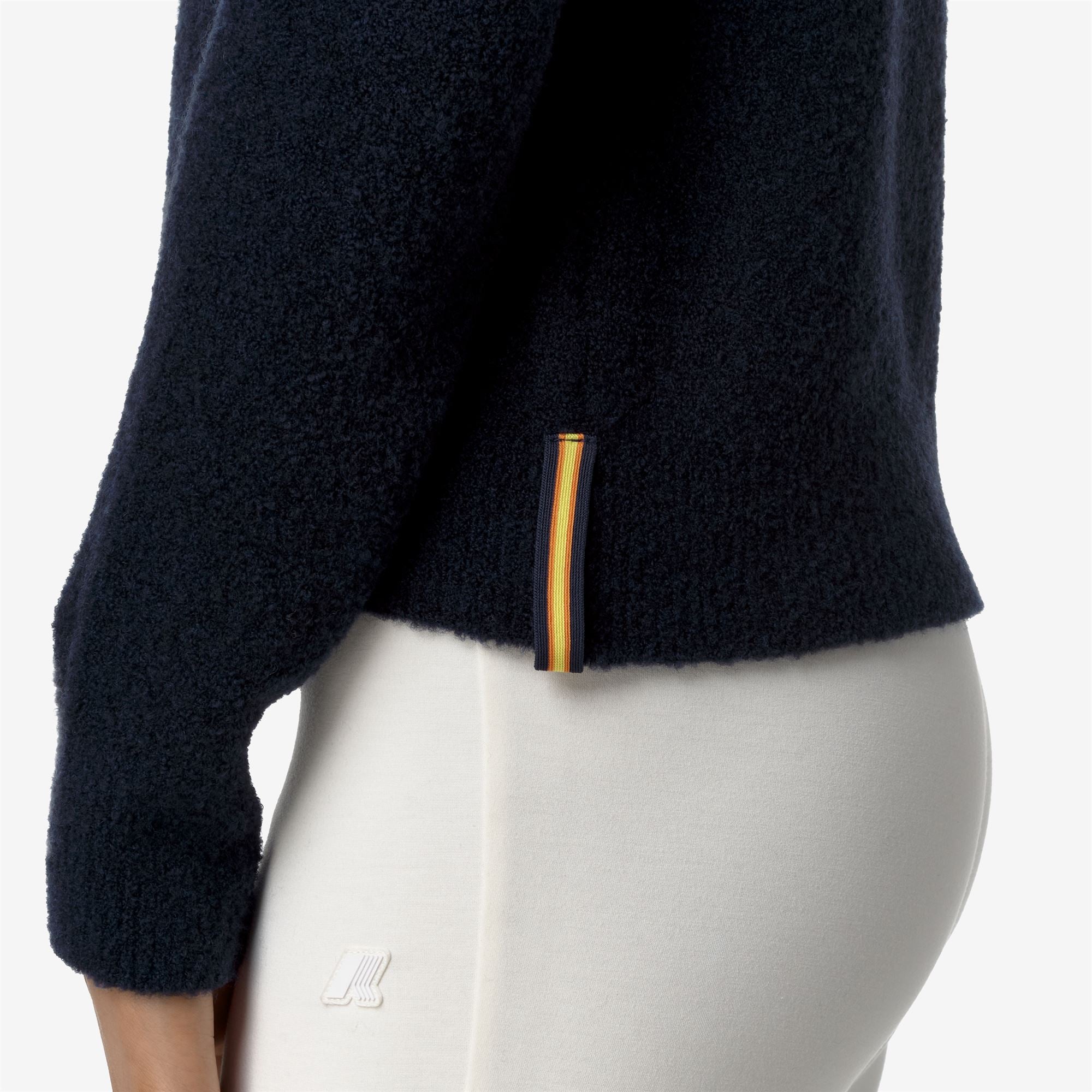 Knitwear_WOMAN_CLARISSE WOOL MERINO BOUCLE_Pull Over_Blue Depth - Commercial 7