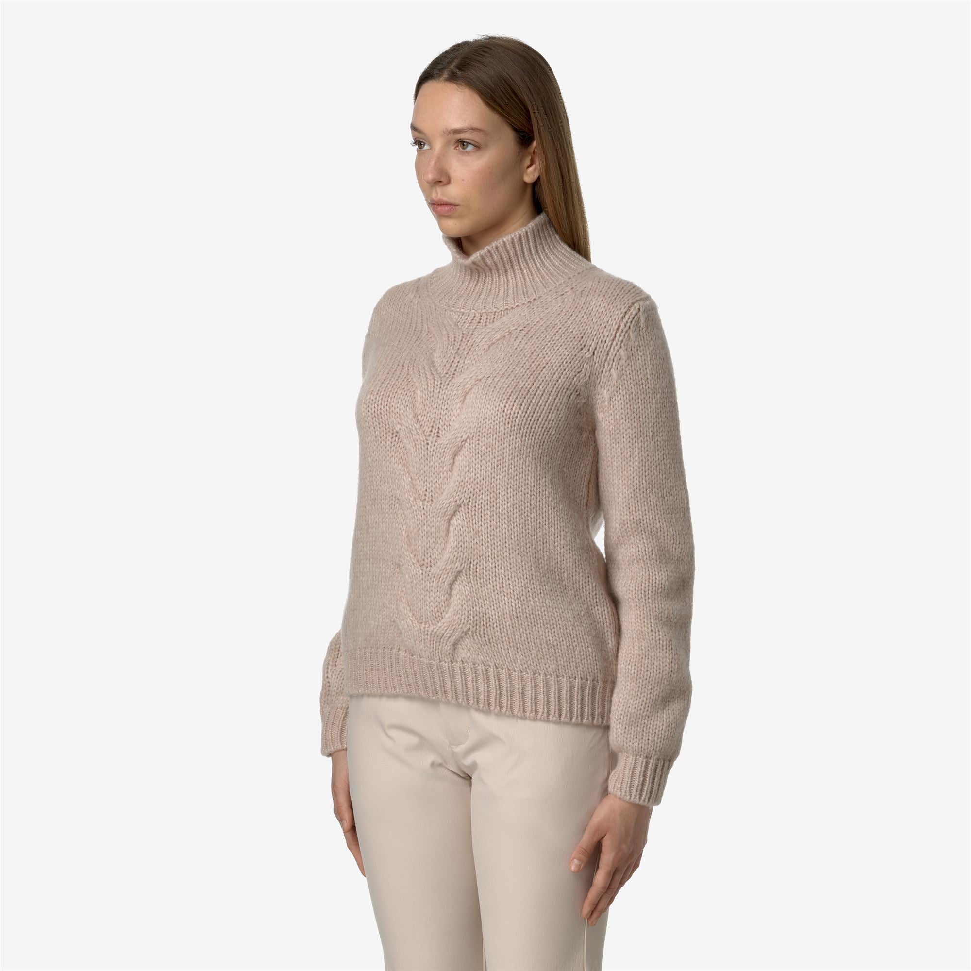 Knitwear_WOMAN_FUZZY WOOL MERINO BLEND_Pull Over_Pink Tint - Commercial 5