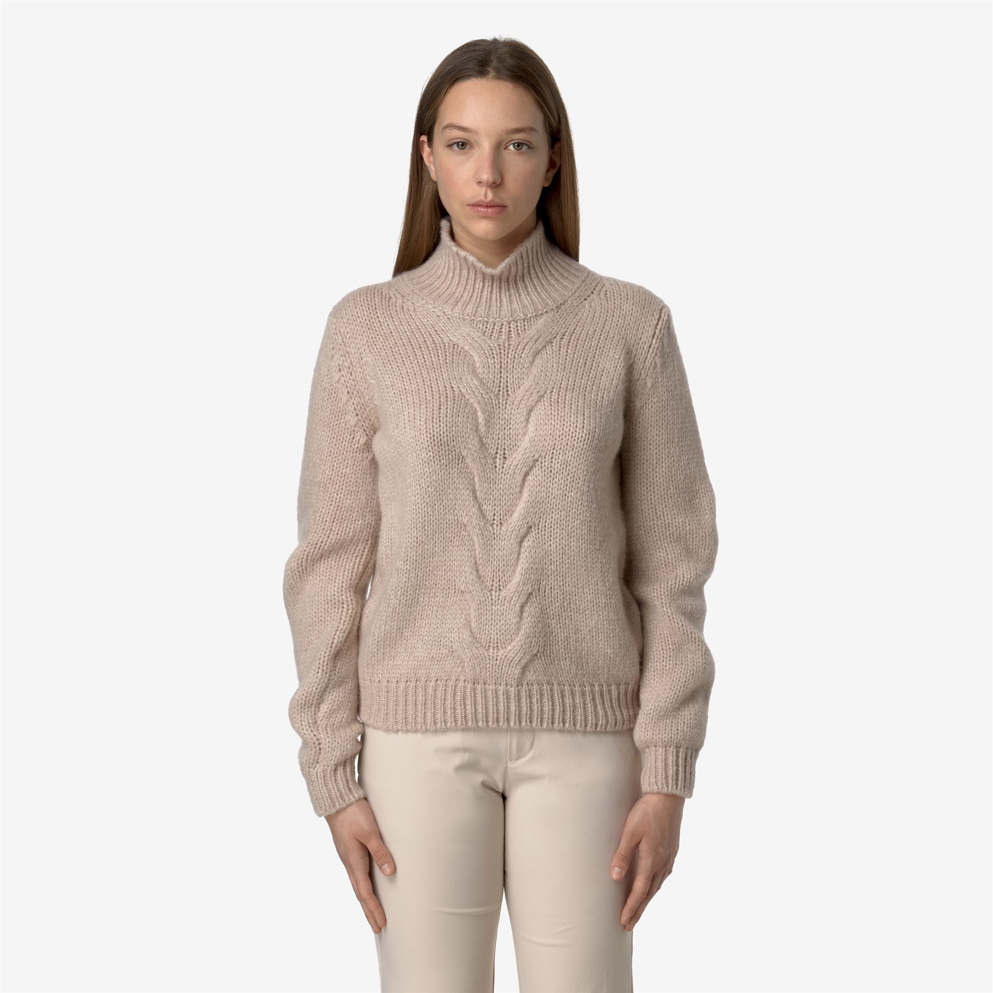 Knitwear_WOMAN_FUZZY WOOL MERINO BLEND_Pull Over_Pink Tint - Commercial 4