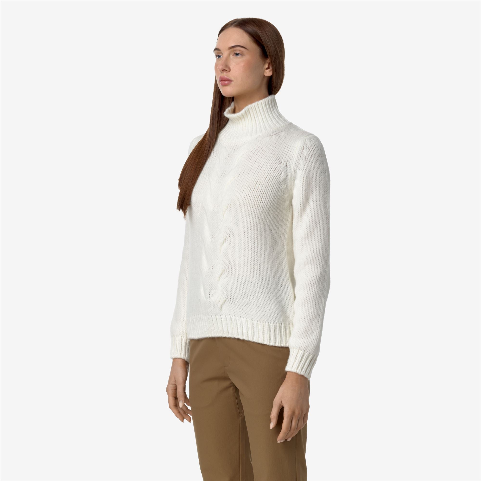 Knitwear_WOMAN_FUZZY WOOL MERINO BLEND_Pull Over_White Gardenia - Commercial 5