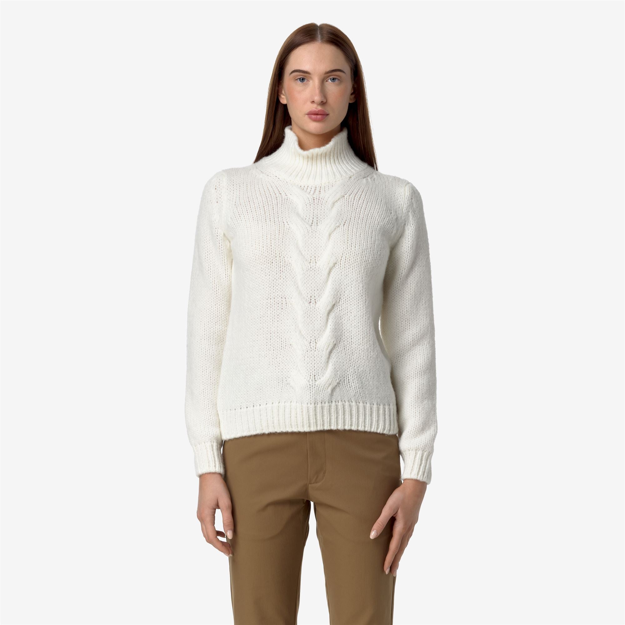 Knitwear_WOMAN_FUZZY WOOL MERINO BLEND_Pull Over_White Gardenia - Commercial 4