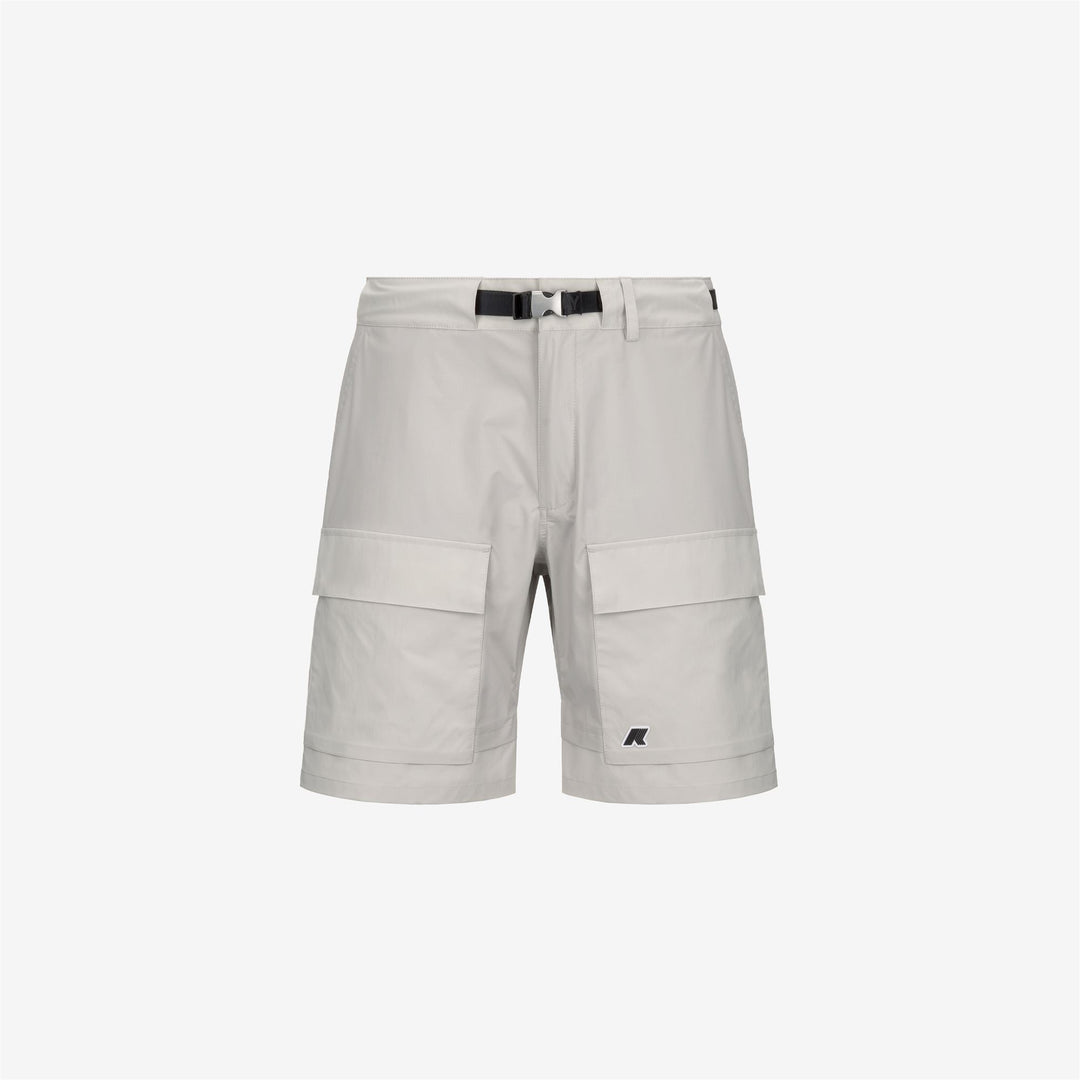 Beige Grey Men's Outdoor Sport Shorts with Functional Design main