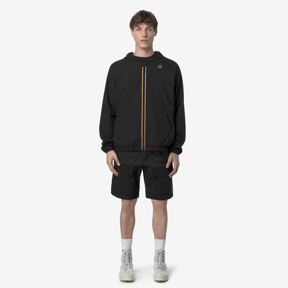 Black Grey Men's Outdoor Sport Shorts with Functional Design 02