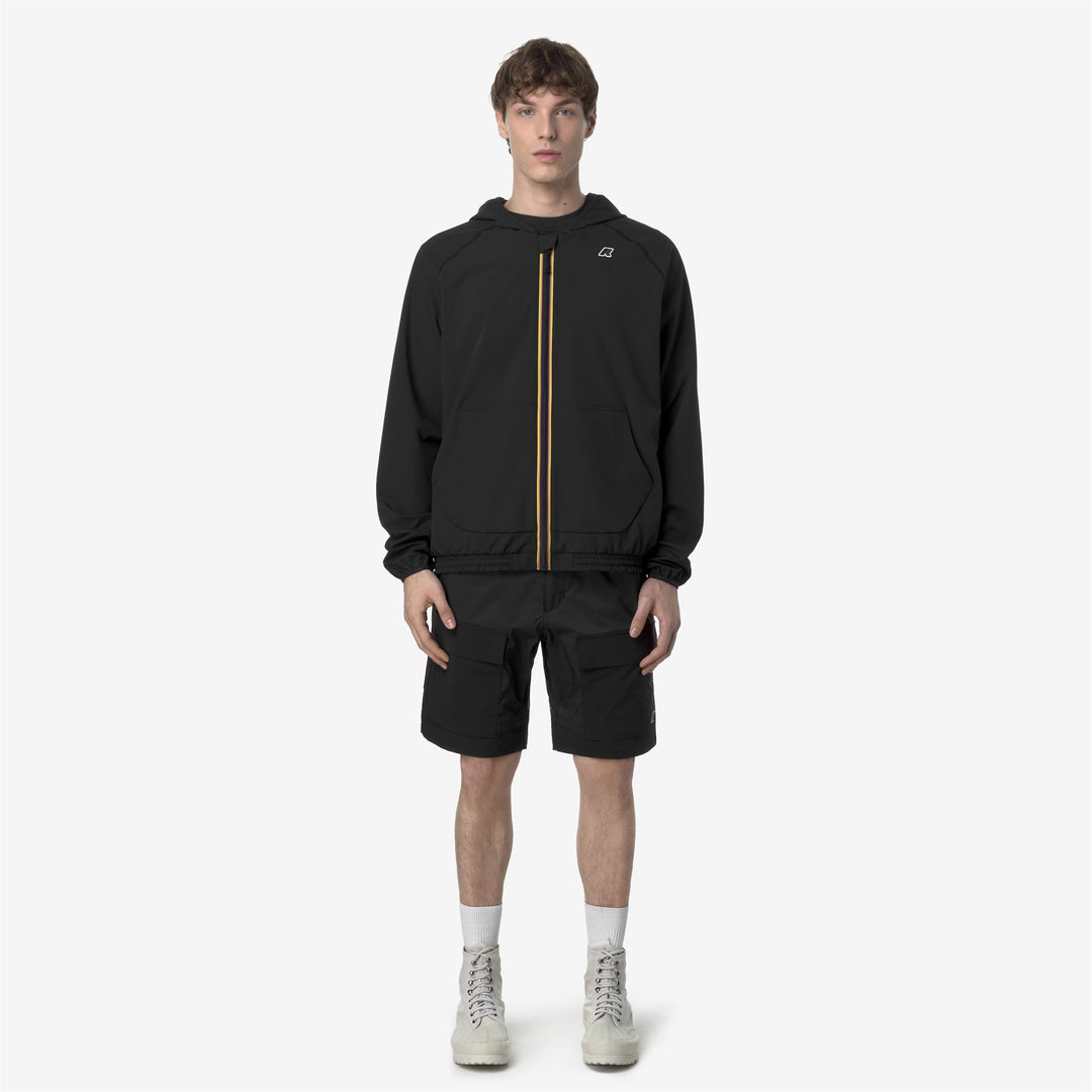 Pantaloni Corti Sportivi Uomo Outdoor Neri Grigi con Design Funzionale main