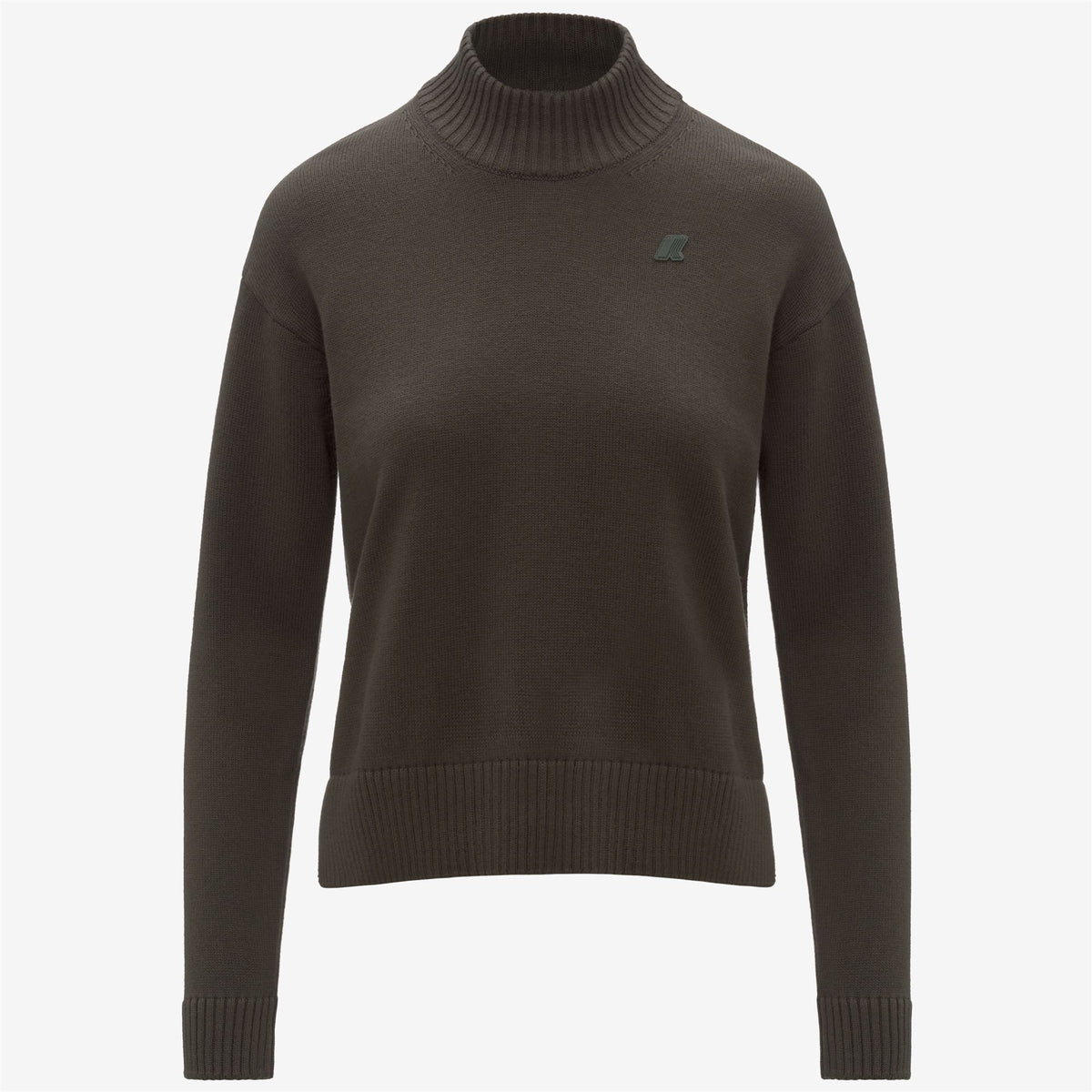 Knitwear_WOMAN_AGATA COTTON CASHMERE_Pull Over_GREEN BLACKISH - Commercial 1
