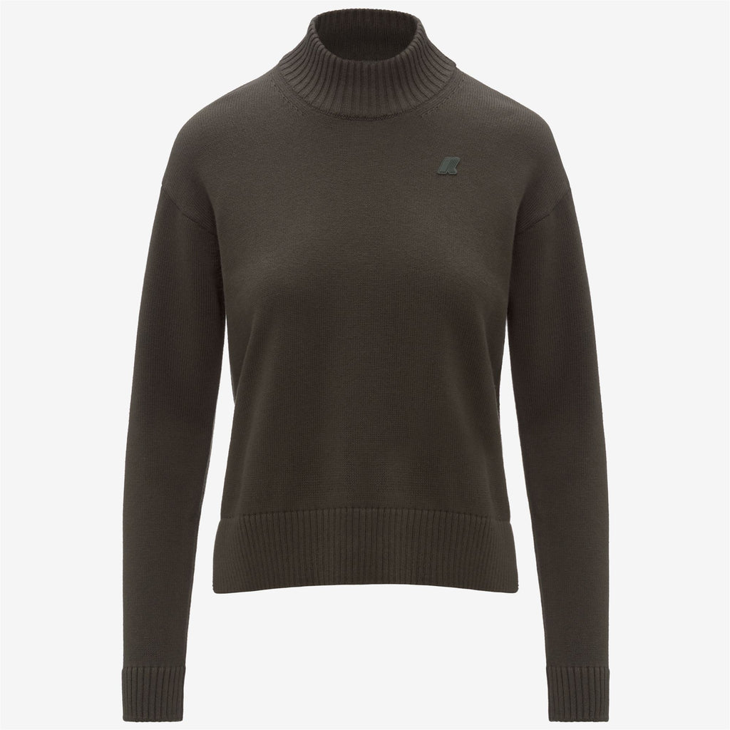 Knitwear_WOMAN_AGATA COTTON CASHMERE_Pull Over_GREEN BLACKISH - Commercial 1