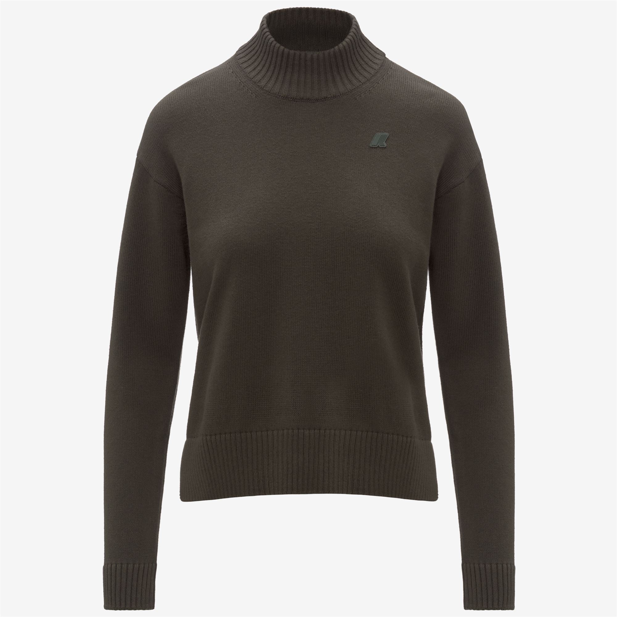 Knitwear_WOMAN_AGATA COTTON CASHMERE_Pull Over_GREEN BLACKISH - Commercial 1