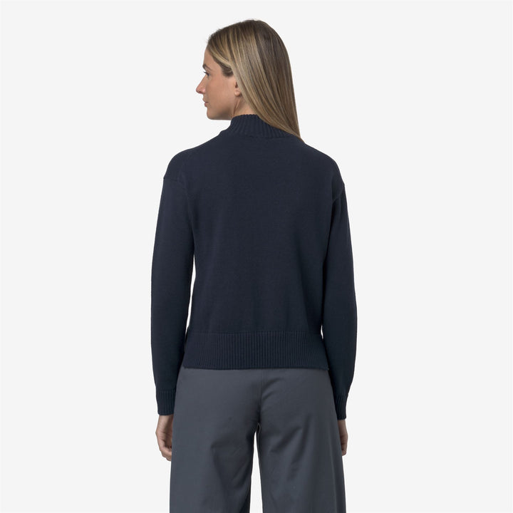 Blue Women's Cashmere Cotton Knit Pullover Sweater 5