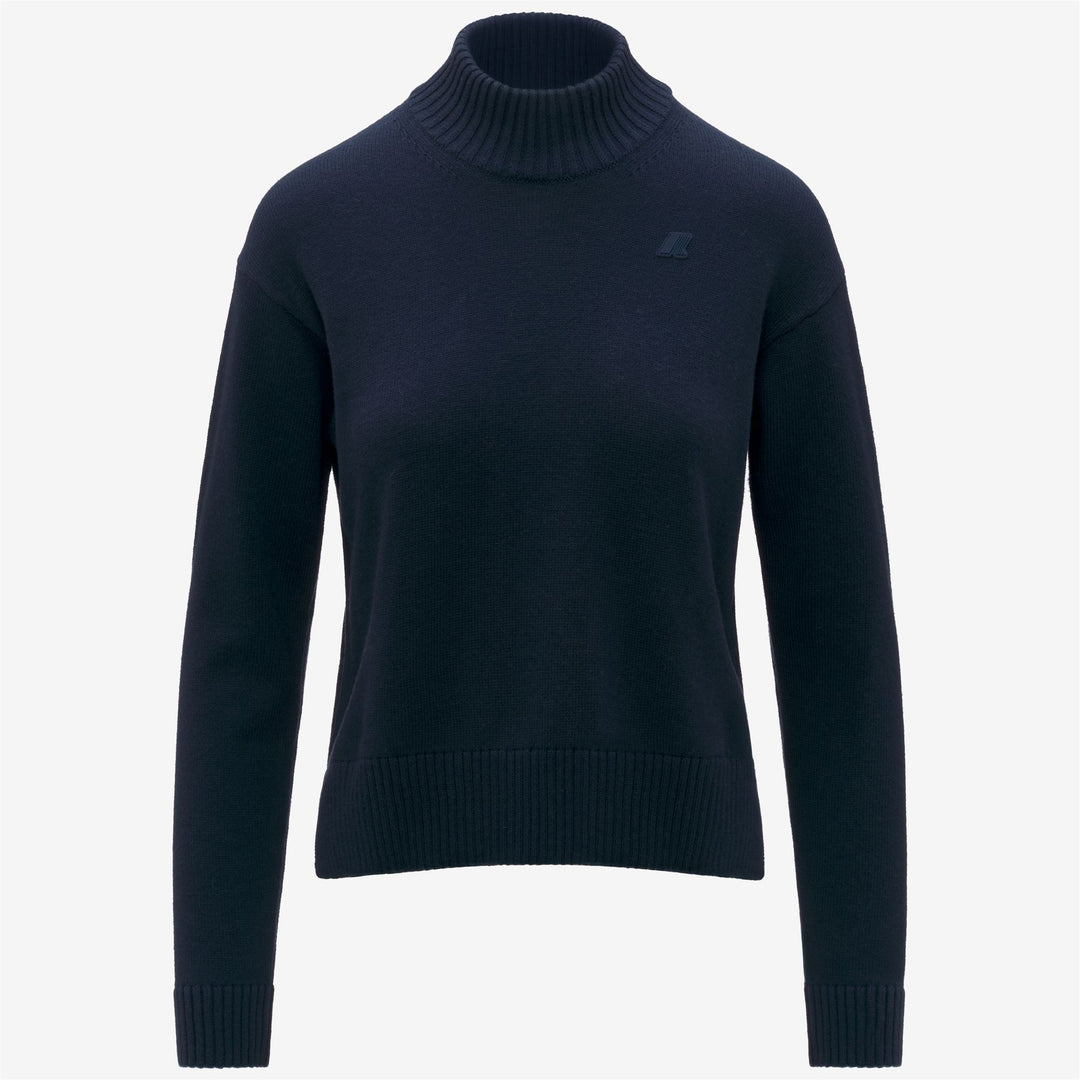 Blue Women's Cashmere Cotton Knit Pullover Sweater 01