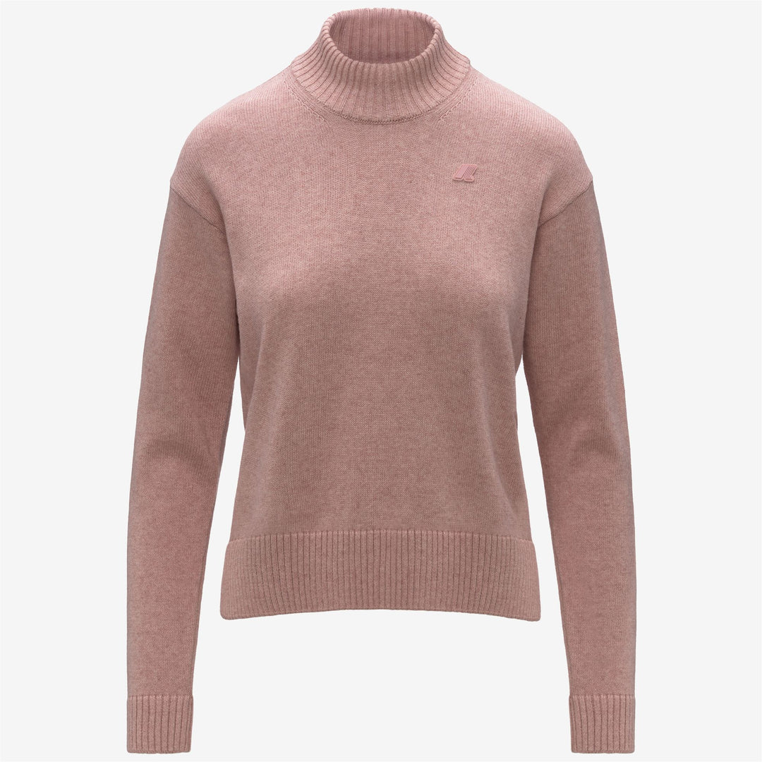 Dusty pink Women's Cashmere Cotton Knit Pullover Sweater 01