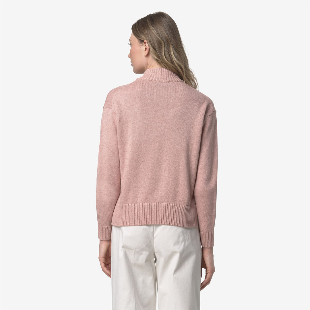 Maglione pullover in maglia di cashmere e cotone rosa antico da donna main