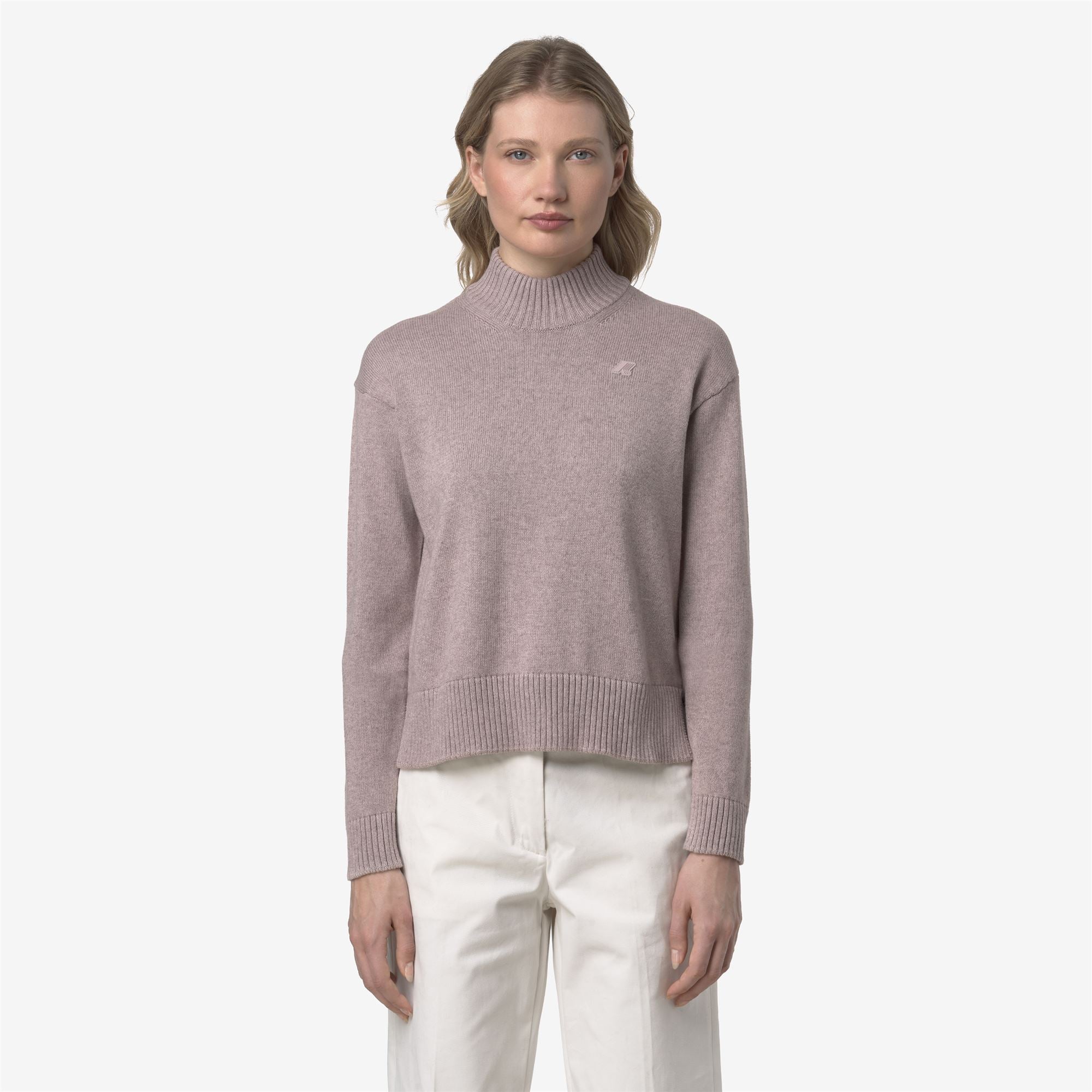 Knitwear_WOMAN_AGATA COTTON CASHMERE_Pull Over_Pink Fawn Mel - Commercial 4