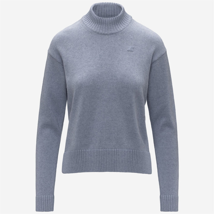 Maglione pullover in misto cashmere blu azzurro da donna 1