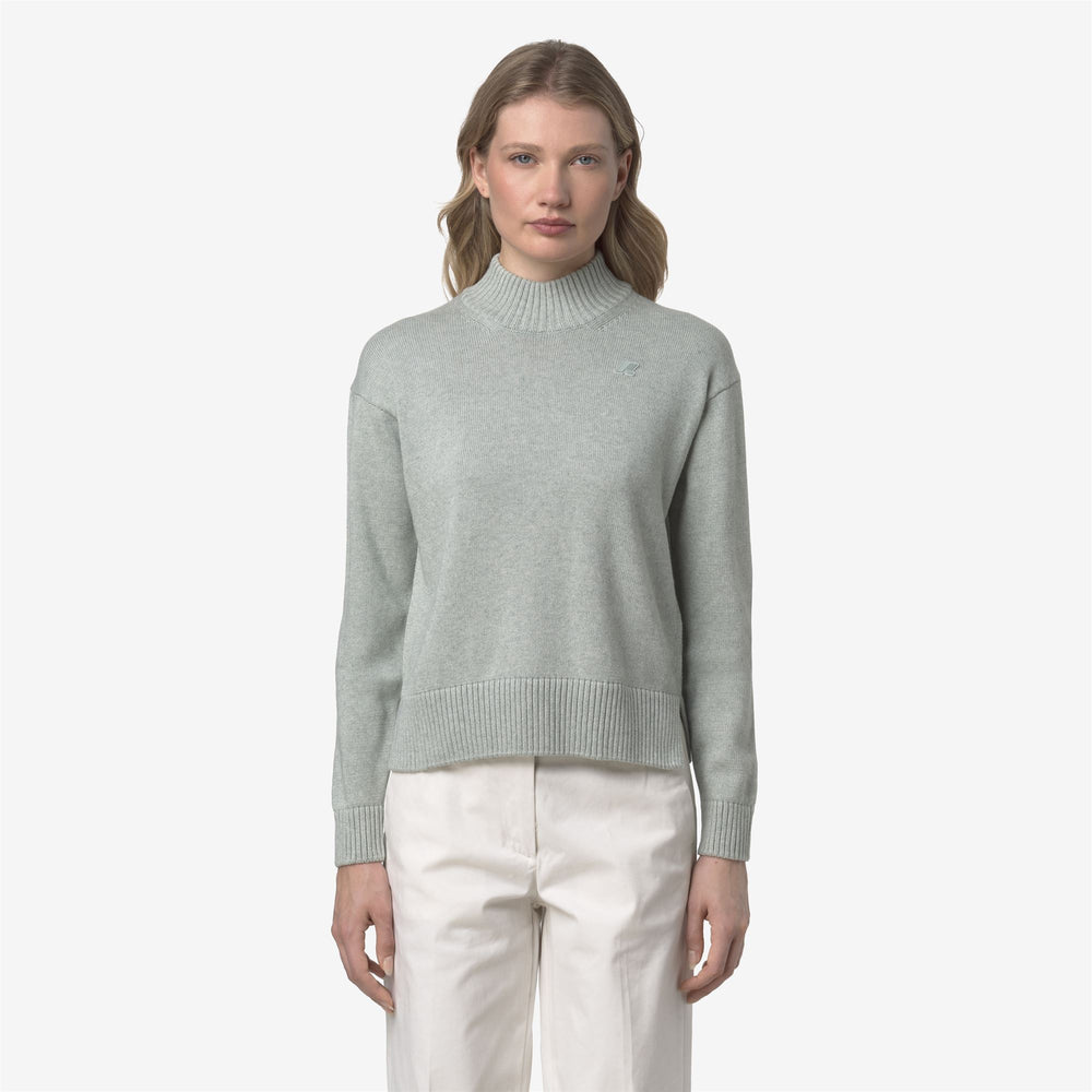 Grey Women's Cotton Cashmere Knit Pullover Sweater 02