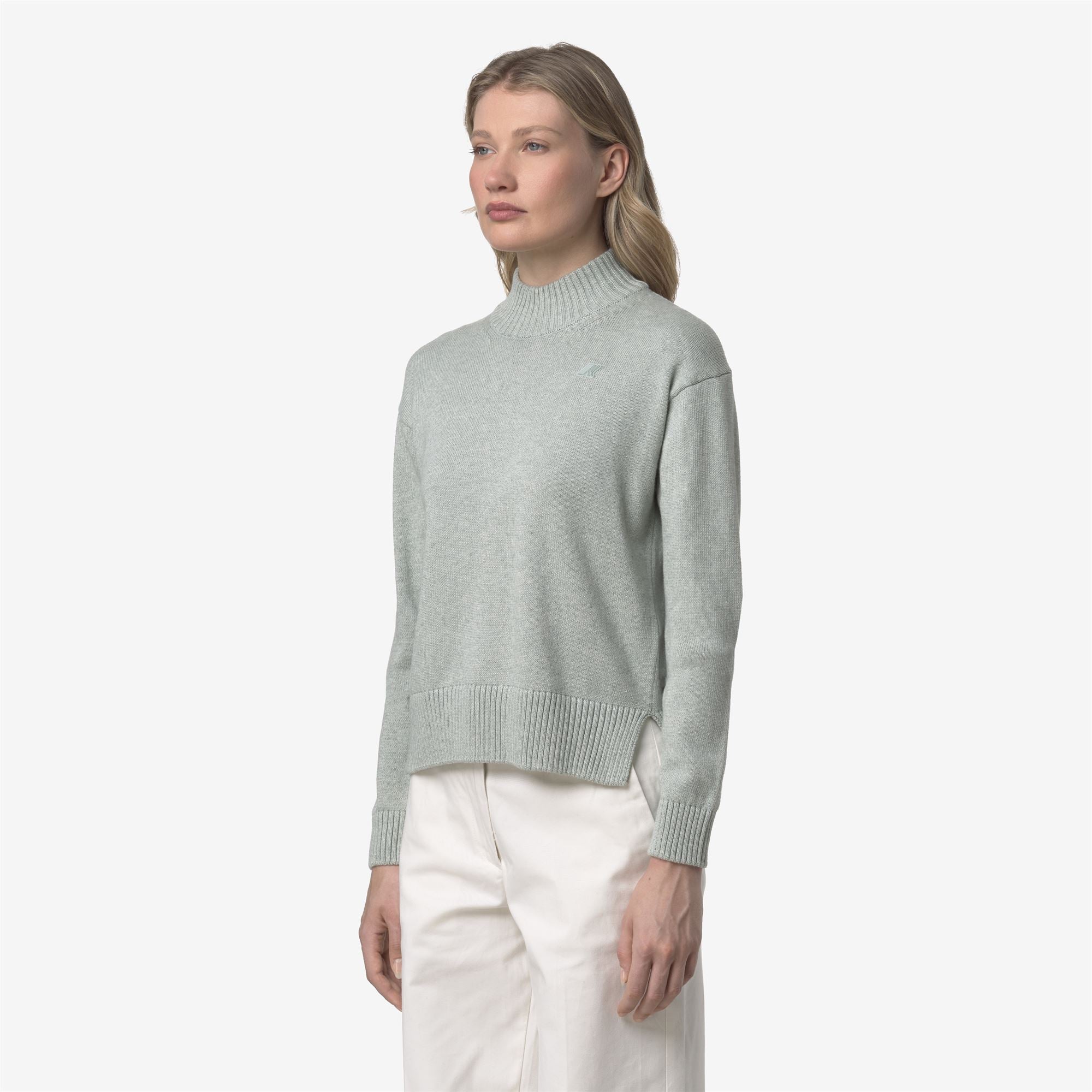 Knitwear_WOMAN_AGATA COTTON CASHMERE_Pull Over_Grey Grey Mel - Commercial 5