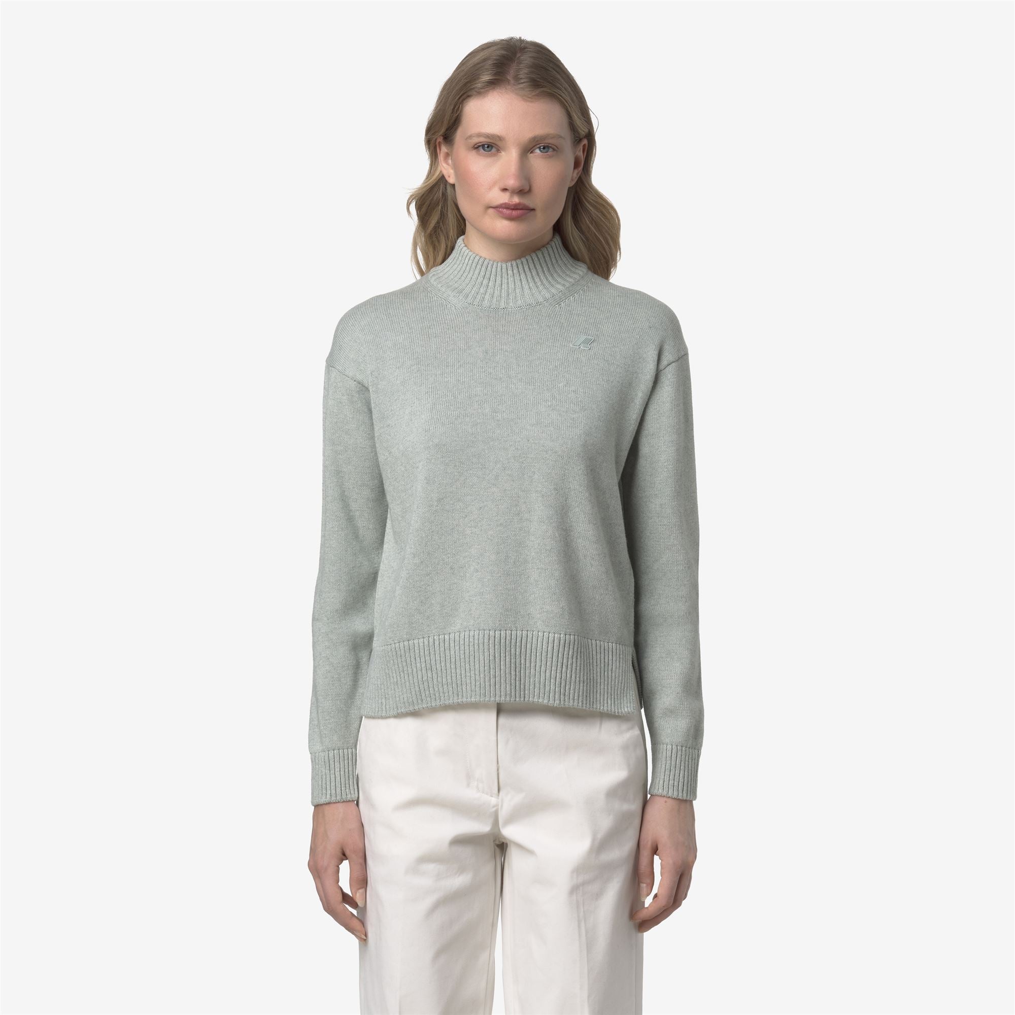 Knitwear_WOMAN_AGATA COTTON CASHMERE_Pull Over_Grey Grey Mel - Commercial 4