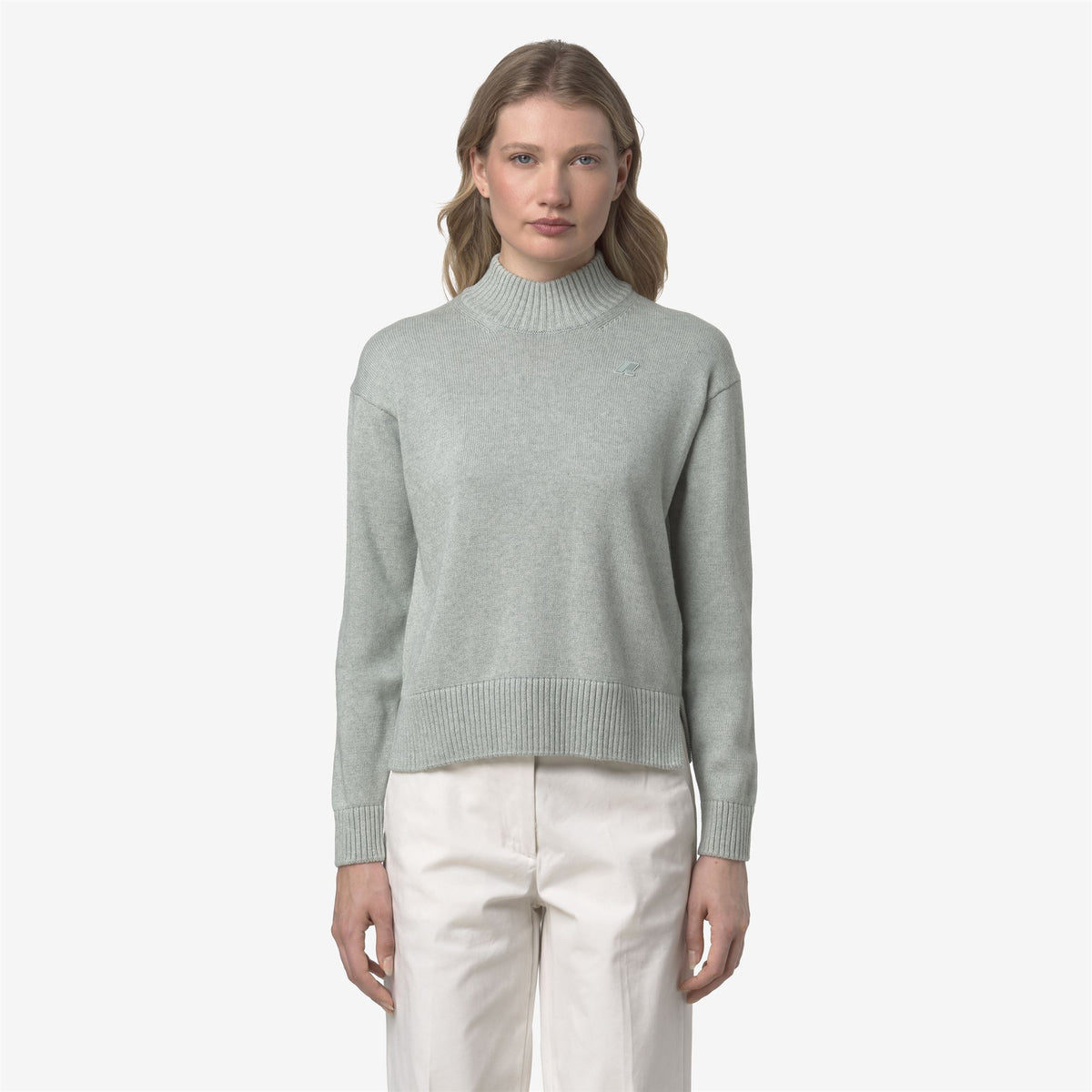 Knitwear_WOMAN_AGATA COTTON CASHMERE_Pull Over_Grey Grey Mel - Commercial 4