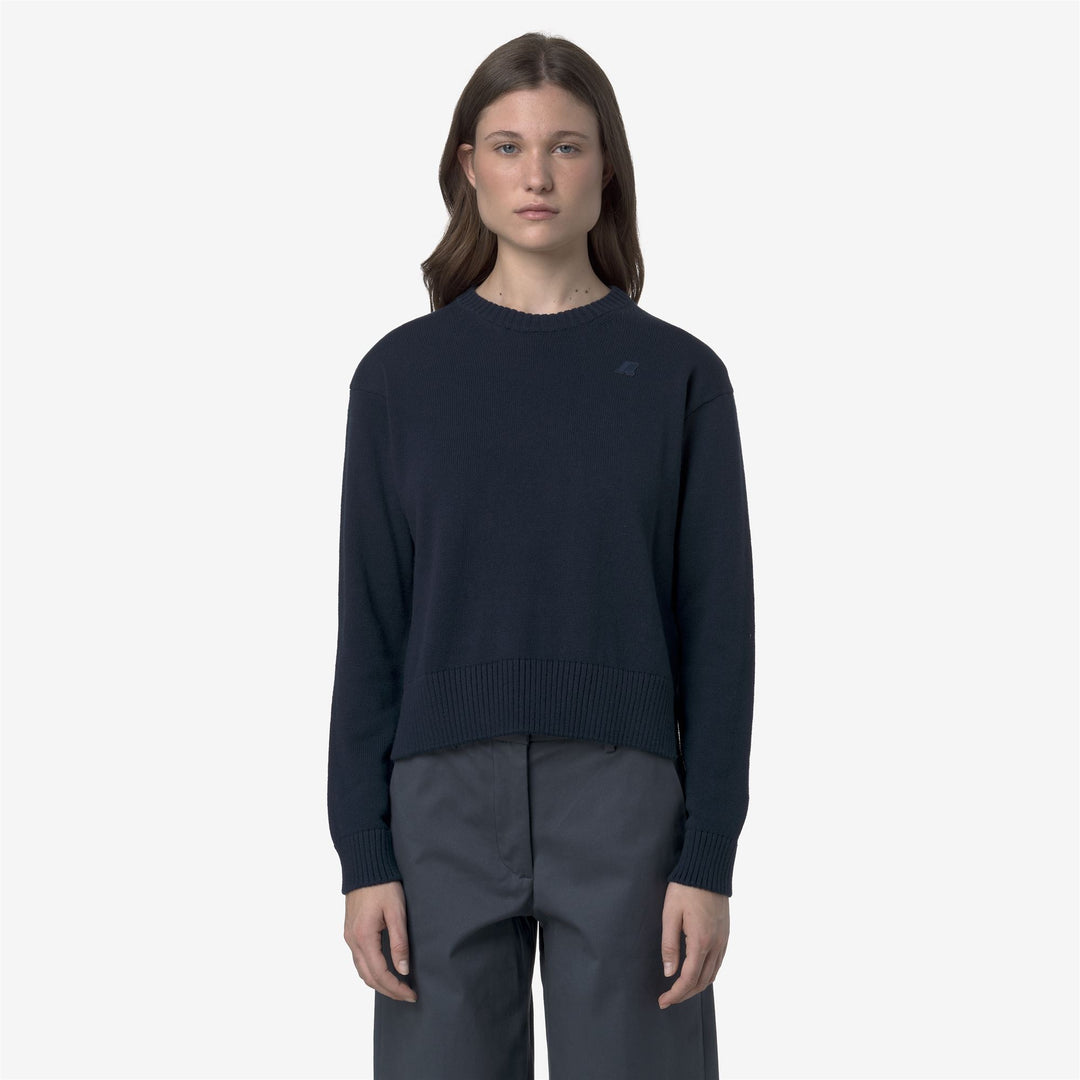 Blue Women's Cotton Cashmere Knit Pullover Sweater main