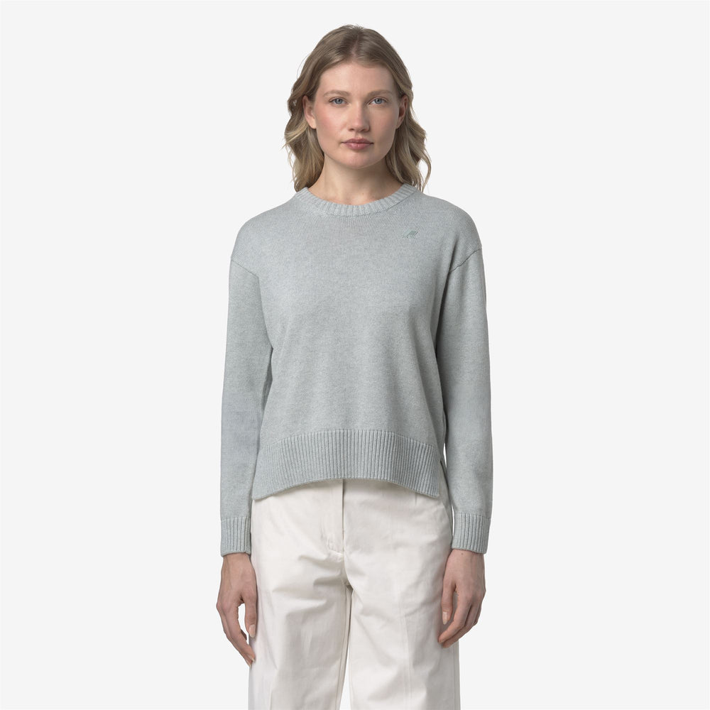 Grey women's Knitwear Cotton Cashmere Pullover 02