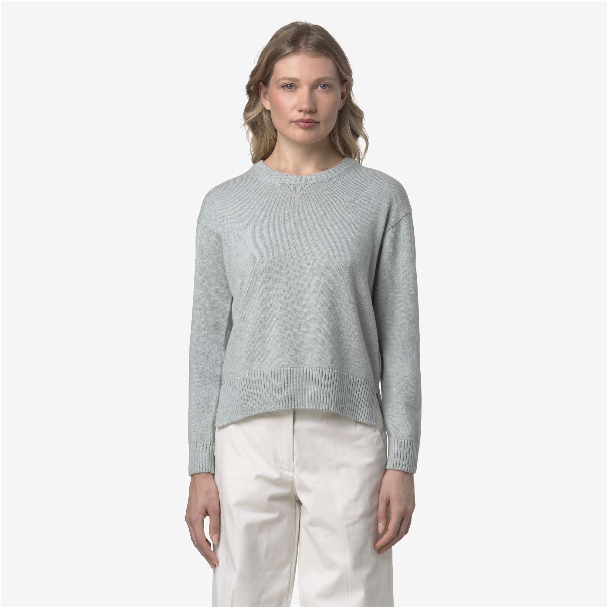 Knitwear_WOMAN_DOMITINE COTTON CASHMERE_Pull Over_Grey Grey Mel - Commercial 6