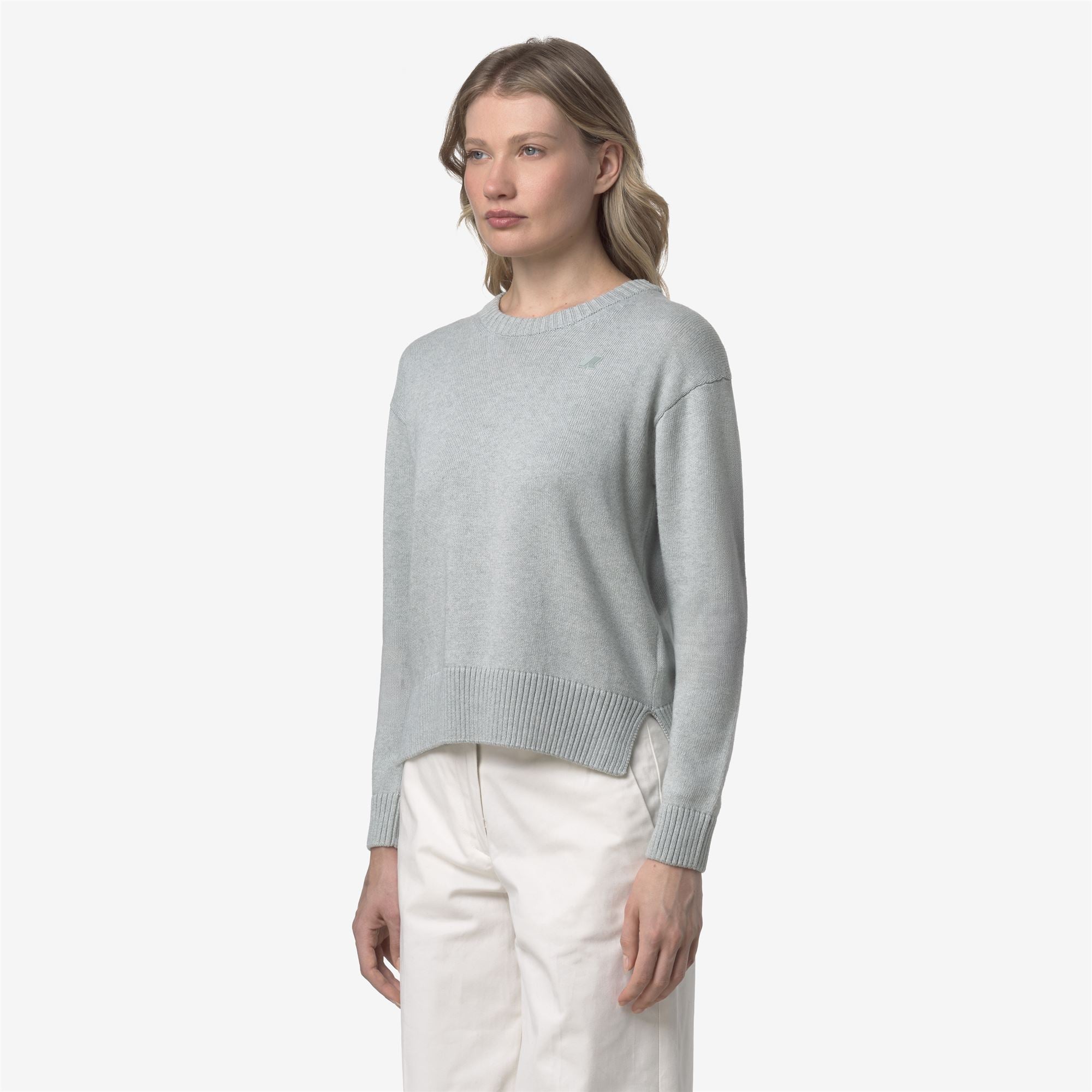 Knitwear_WOMAN_DOMITINE COTTON CASHMERE_Pull Over_Grey Grey Mel - Commercial 5